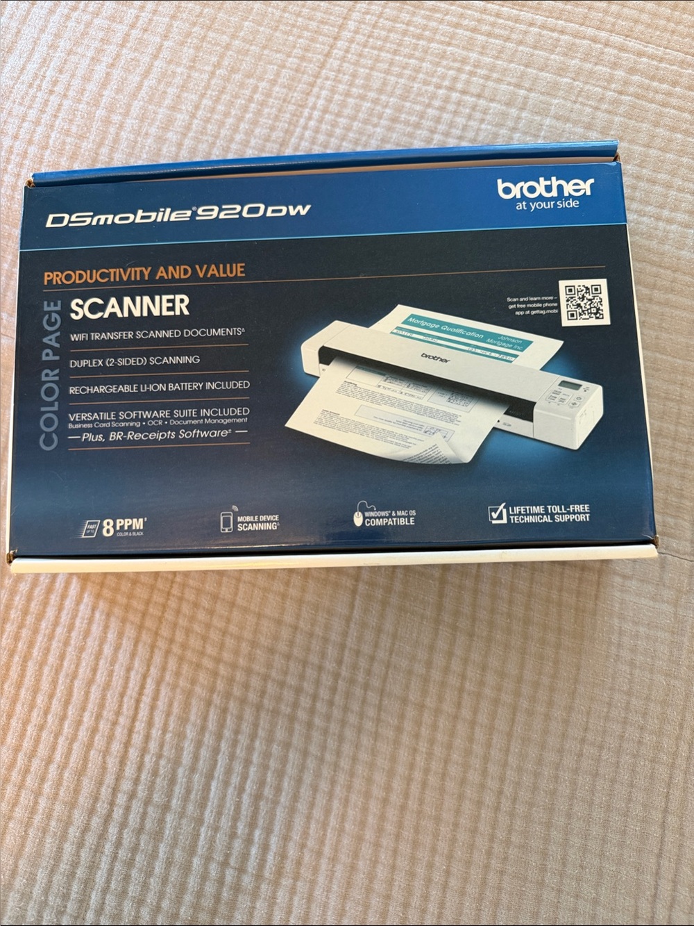Brother DSmobile 920DW Portable Scanner - Blue and White